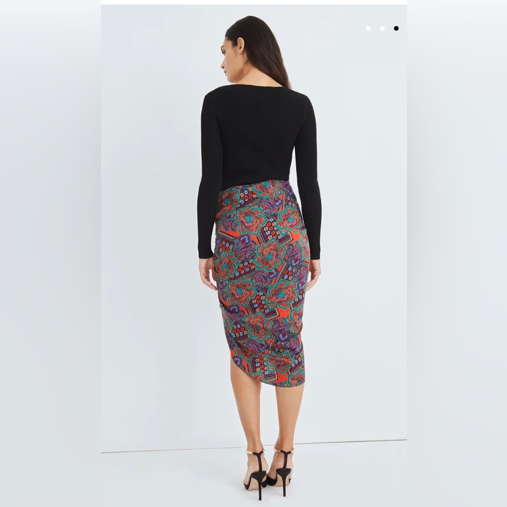 Veronica Beard ARI Floral Paisley Skirt- Sz 4 - Picture 5 of 5
